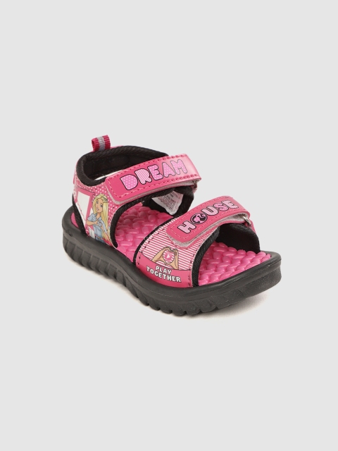 

toothless Girls Pink Barbie Printed Sports Sandals