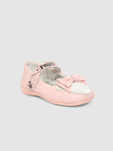 

Frozen Girls Pink & White Colourblocked Ballerinas with Bow Detail