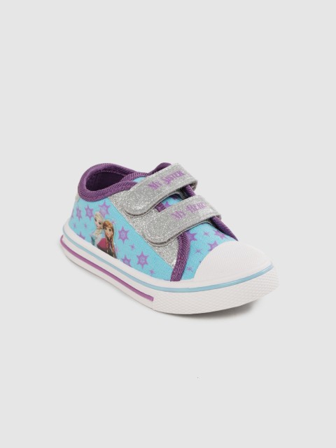 

toothless Girls Blue & Purple Printed Frozen Sneakers