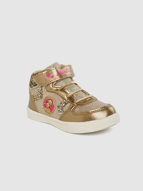 

Barbie Girls Gold-Toned Shimmer Mid-Top Sneakers