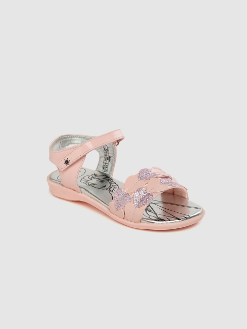 

Frozen Girls Pink Shimmer Open Toe Flats