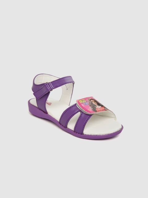 

Barbie Girls Purple & Pink Printed Open Toe Flats