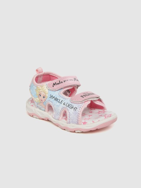

Frozen Girls Pink & Blue Printed Sports Sandals