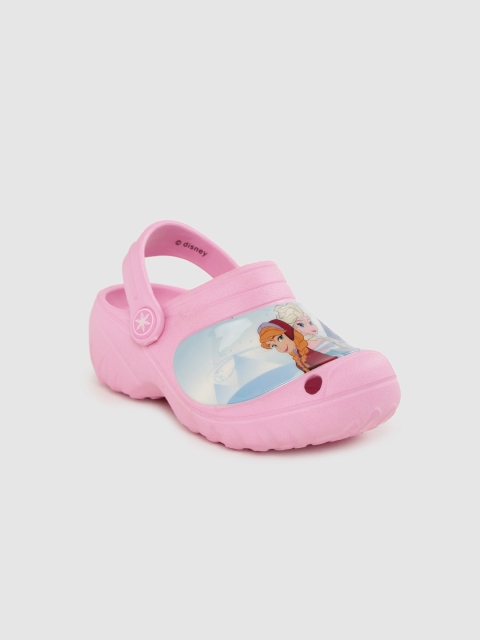 

toothless Girls Pink & Blue Printed Frozen Clogs