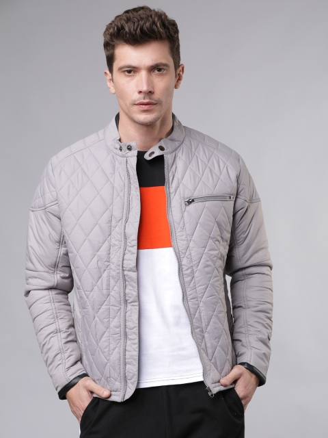 

Ecko Unltd Men Grey Solid Quilted Jacket