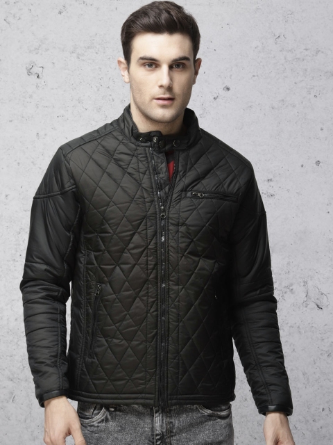 

Ecko Unltd Men Black Solid Quilted Jacket