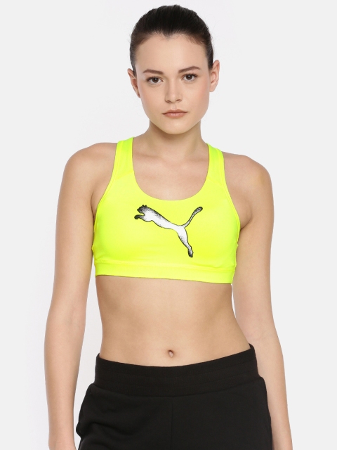 

Puma Yellow Printed Non-Wired Non Padded 4Keeps Sports Bra 51699634