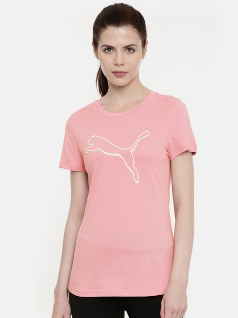 

Puma Women Pink Printed Athletics Round Neck T-shirt