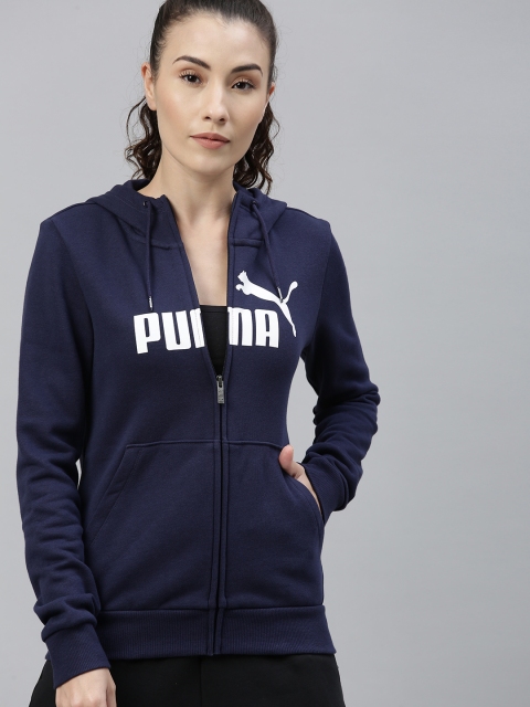 

Puma Women Navy Blue Printed Sporty Jacket