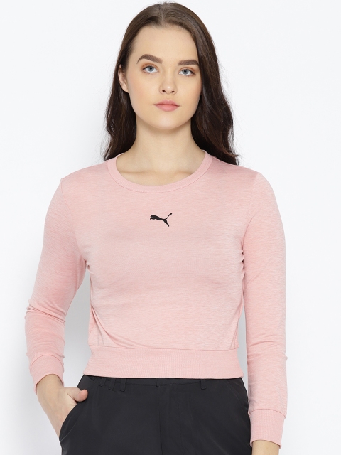 

Puma Women Peach-Coloured Solid Soft Sports Solid T-shirt