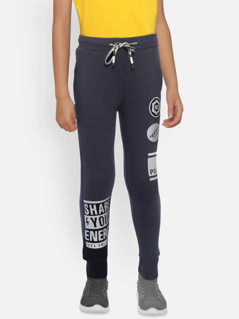 

Monte Carlo Boys Navy Printed Joggers, Navy blue