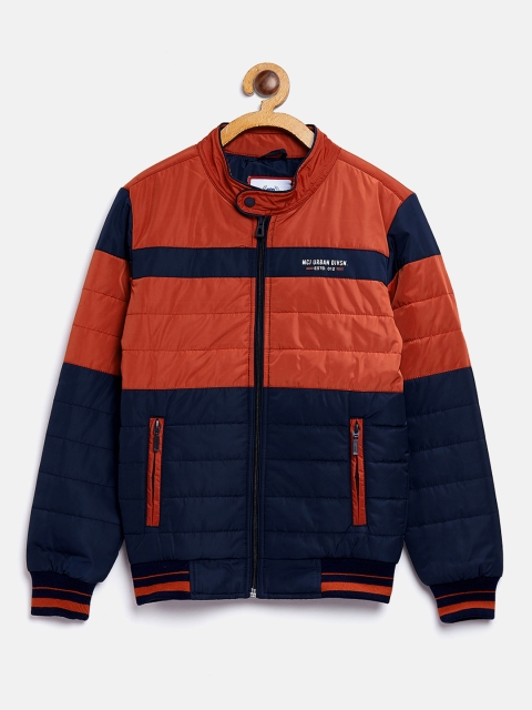 

Monte Carlo Boys Rust Orange & Navy Colourblocked Bomber Jacket