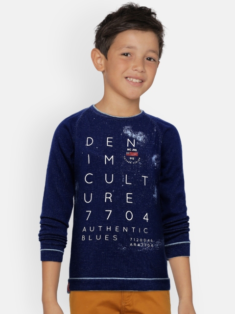 

Monte Carlo Boys Navy Blue Printed Sweatshirt