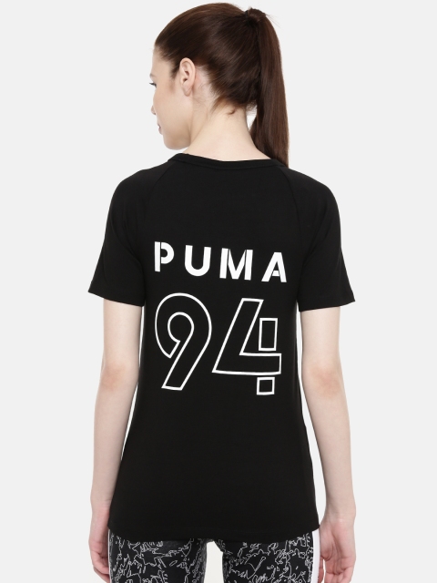 

Puma Women Black XTG Graphic Printed Round Neck T-shirt