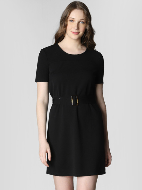 

Vero Moda Women Self Design Black Fit and Flare Dress