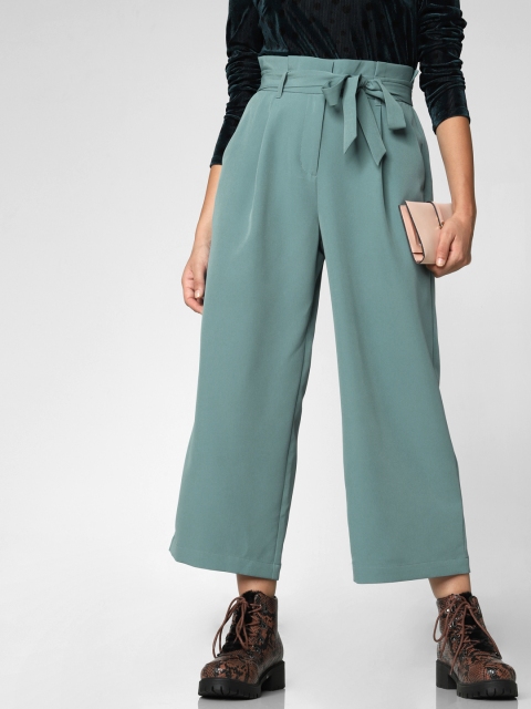 

Vero Moda Women Green Loose Fit Solid Parallel Trousers