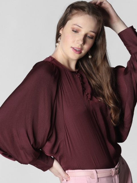 

Vero Moda Women Burgundy Solid Top