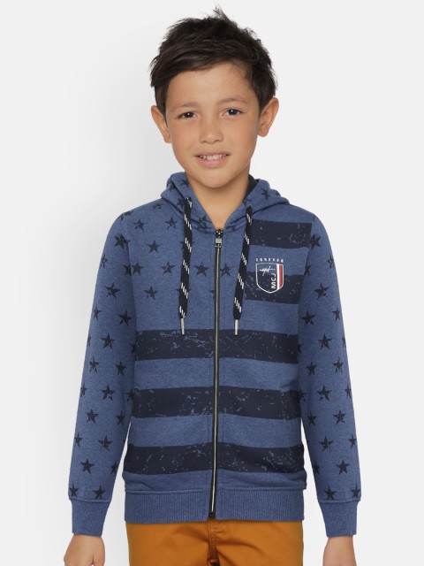 

Monte Carlo Boys Navy Blue Striped Hooded Sweatshirt