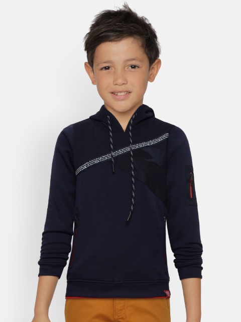 

Monte Carlo Boys Navy Blue Hooded Sweatshirt with Printed Back