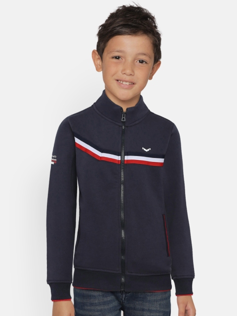 

Monte Carlo Boys Navy Blue Solid Front-Open Sweatshirt