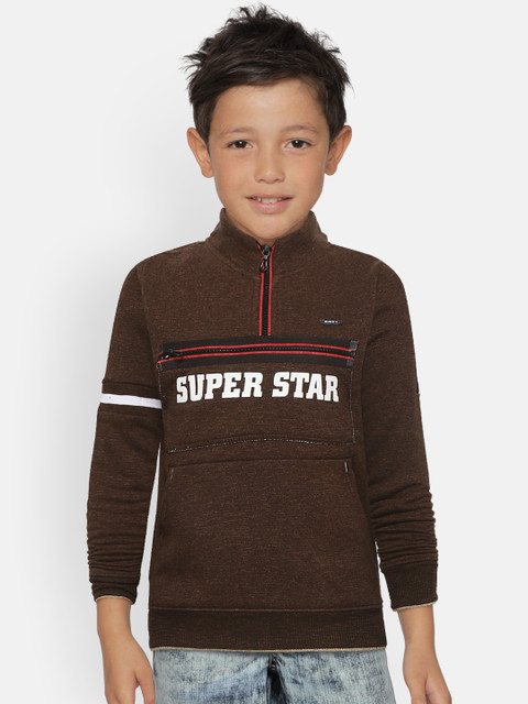 

Monte Carlo Boys Brown Printed Sweatshirt
