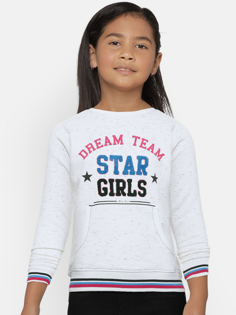 

Monte Carlo Girls White Printed Sweatshirt