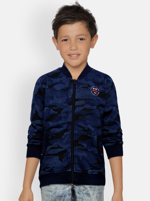 

Monte Carlo Boys Navy Blue & Black Camouflage Patterned Sweatshirt