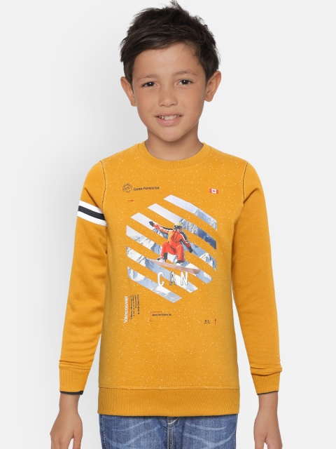

Monte Carlo Boys Mustard Yellow Printed Sweatshirt
