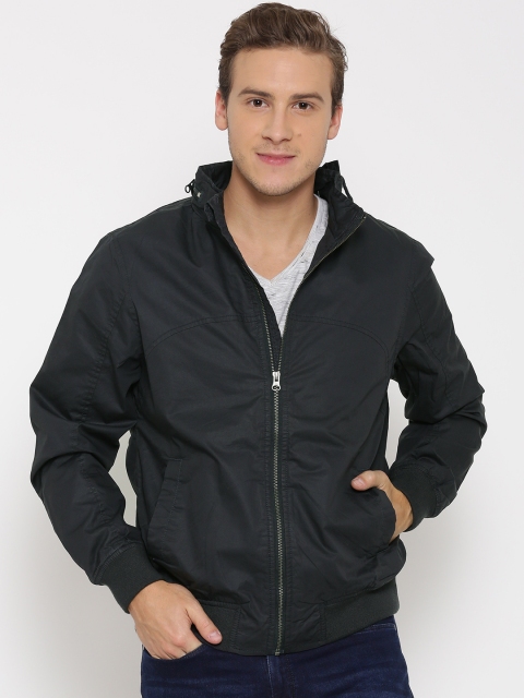 

Flying Machine Navy Hooded Jacket, Navy blue