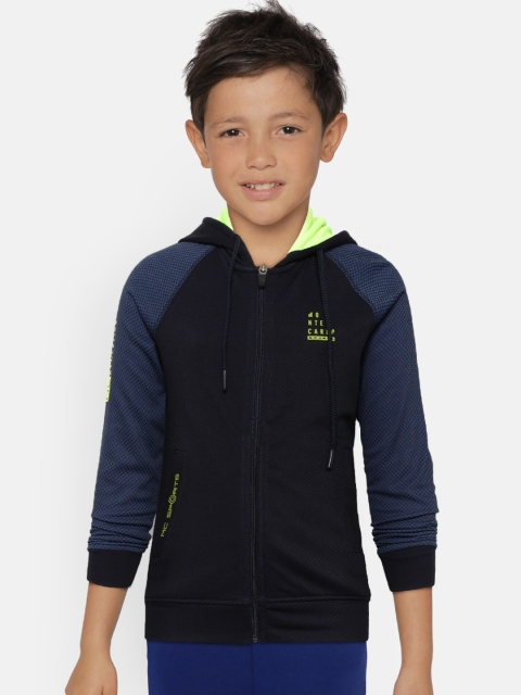 

Monte Carlo Boys Blue Woven Design Hooded Sweatshirt