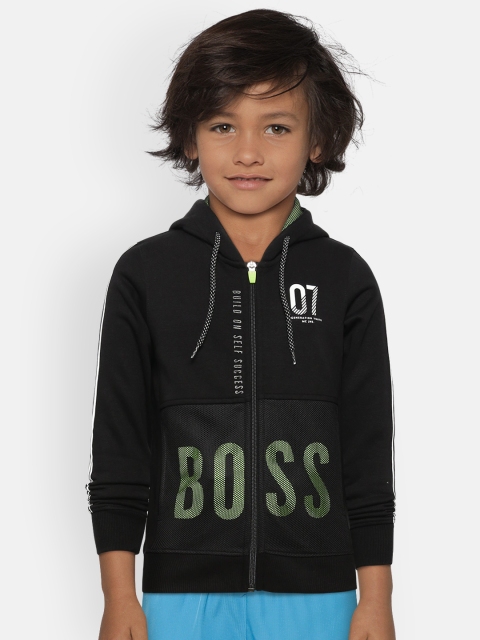 

Monte Carlo Boys Black Printed Hooded Sweatshirt