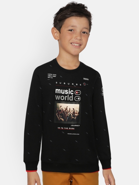 

Monte Carlo Boys Black Printed Sweatshirt