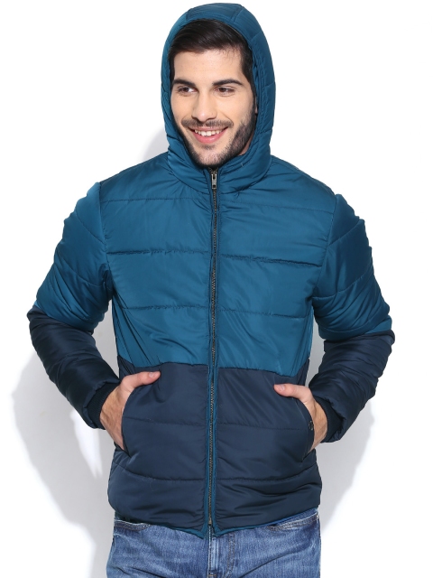 

Flying Machine Blue Hooded Padded Jacket