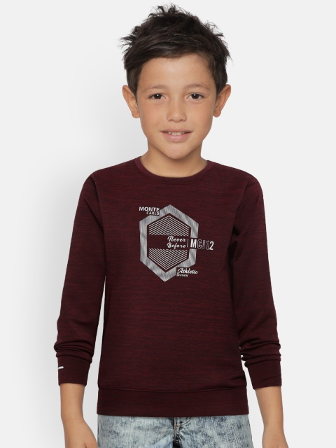 

Monte Carlo Boys Burgundy Printed Sweatshirt