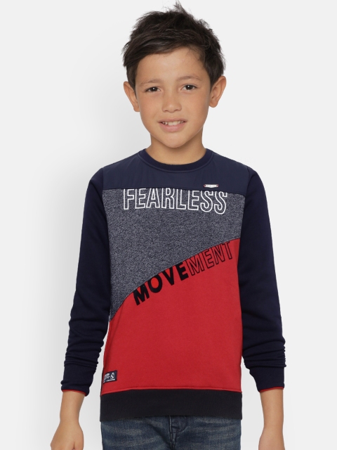 

Monte Carlo Boys Navy & Red Colourblocked Sweatshirt, Navy blue