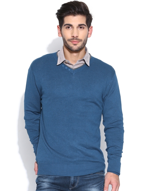 

Flying Machine Teal Blue Sweater