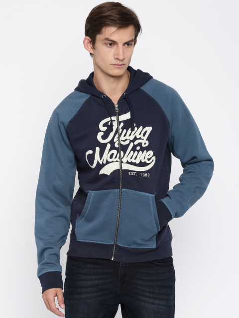 

Flying Machine Blue Hooded Sweatshirt