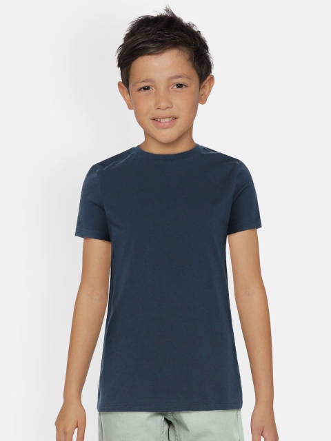 

Marks & Spencer Boys Navy Blue Solid Round Neck Sustainable T-shirt