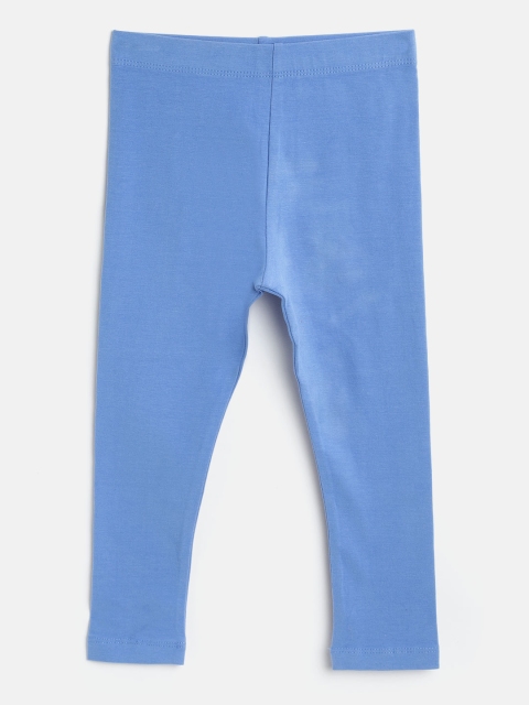 

Marks & Spencer Girls Blue Solid Leggings