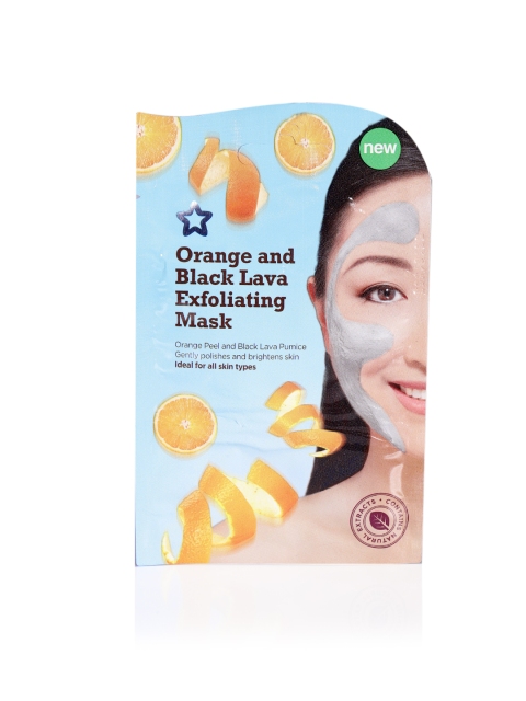 

Superdrug Unisex Orange & Black Lava Exfoliating Mask 15 ml, Blue