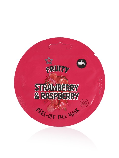 

Superdrug Unisex Fruity Strawberry & Raspberry Peel-Off Face Mask 10 ml, Pink