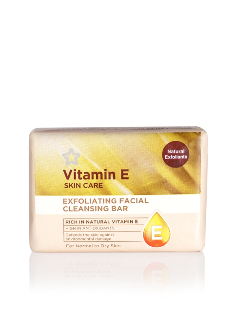 

Superdrug Unisex Vitamin E Exfoliating Facial Cleansing Bar 100 g, White