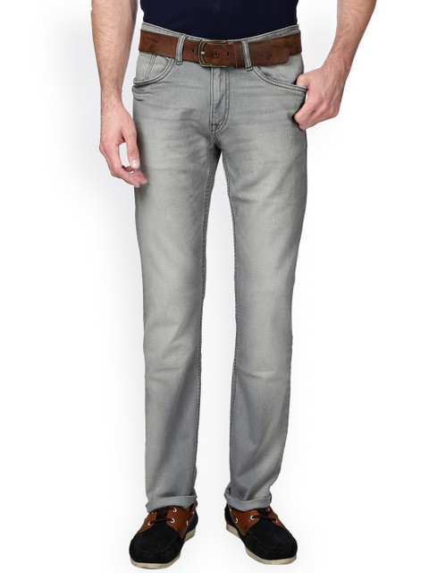 

Solly Jeans Co. by Allen Solly Men Grey Slim Fit Mid-Rise Clean Look Jeans