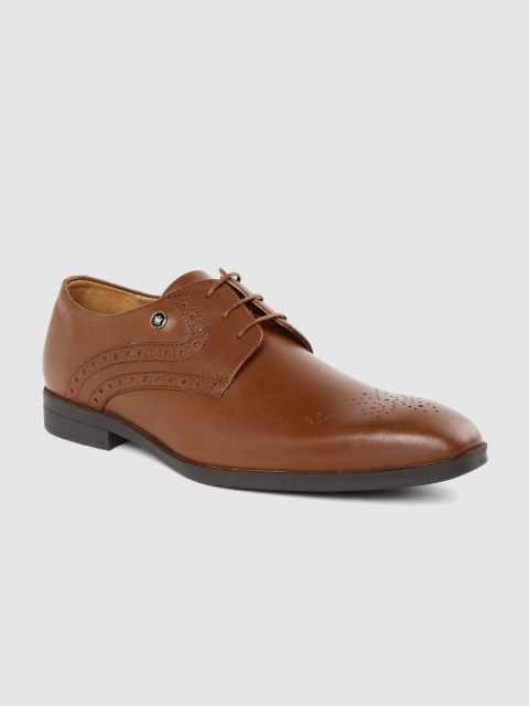 

Louis Philippe Men Tan Brown Leather Formal Brogues