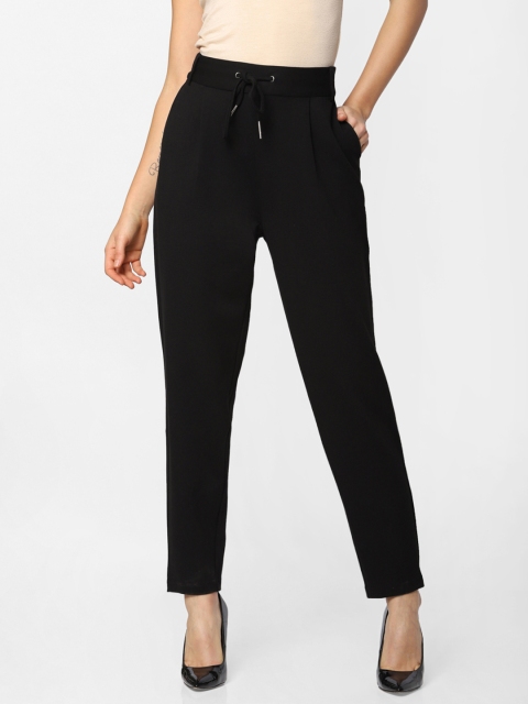 

ONLY Women Black Regular Fit Solid Regular Trousers