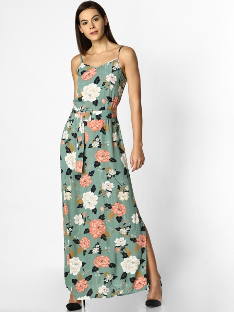 

ONLY Women Green Floral Printed Fit and Flare Dress