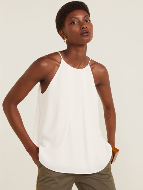 

MANGO Women White Solid Top