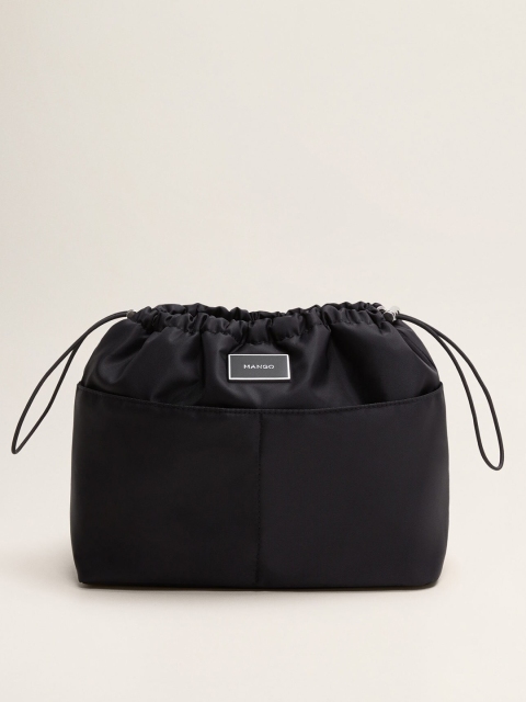 

MANGO Women Black Solid Cosmetic Pouch