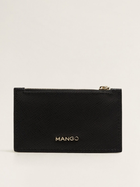 

MANGO Women Black Solid Card Holder