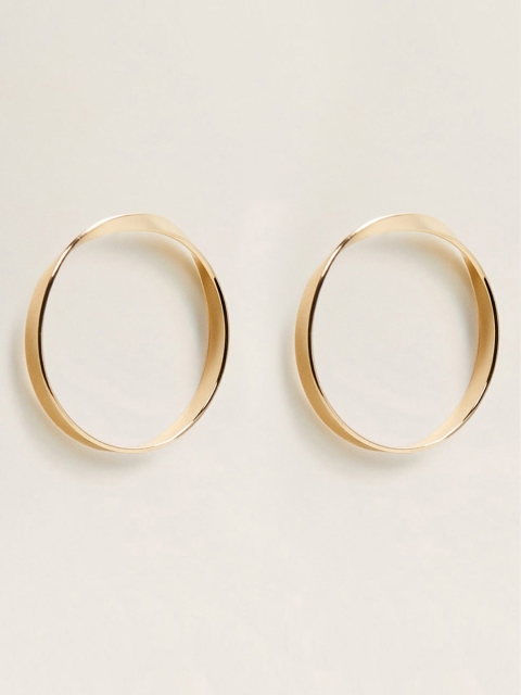 

MANGO Gold-Toned Circular Drop Earrings